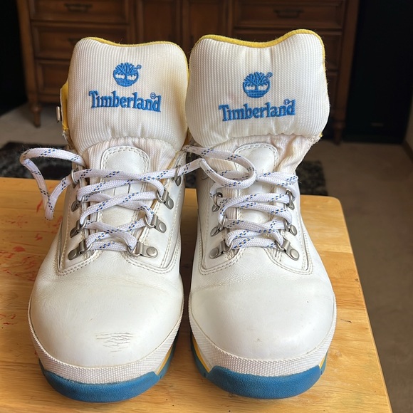 Timberland boots size 13 M colors, white yellow royal blue - Picture 4 of 6